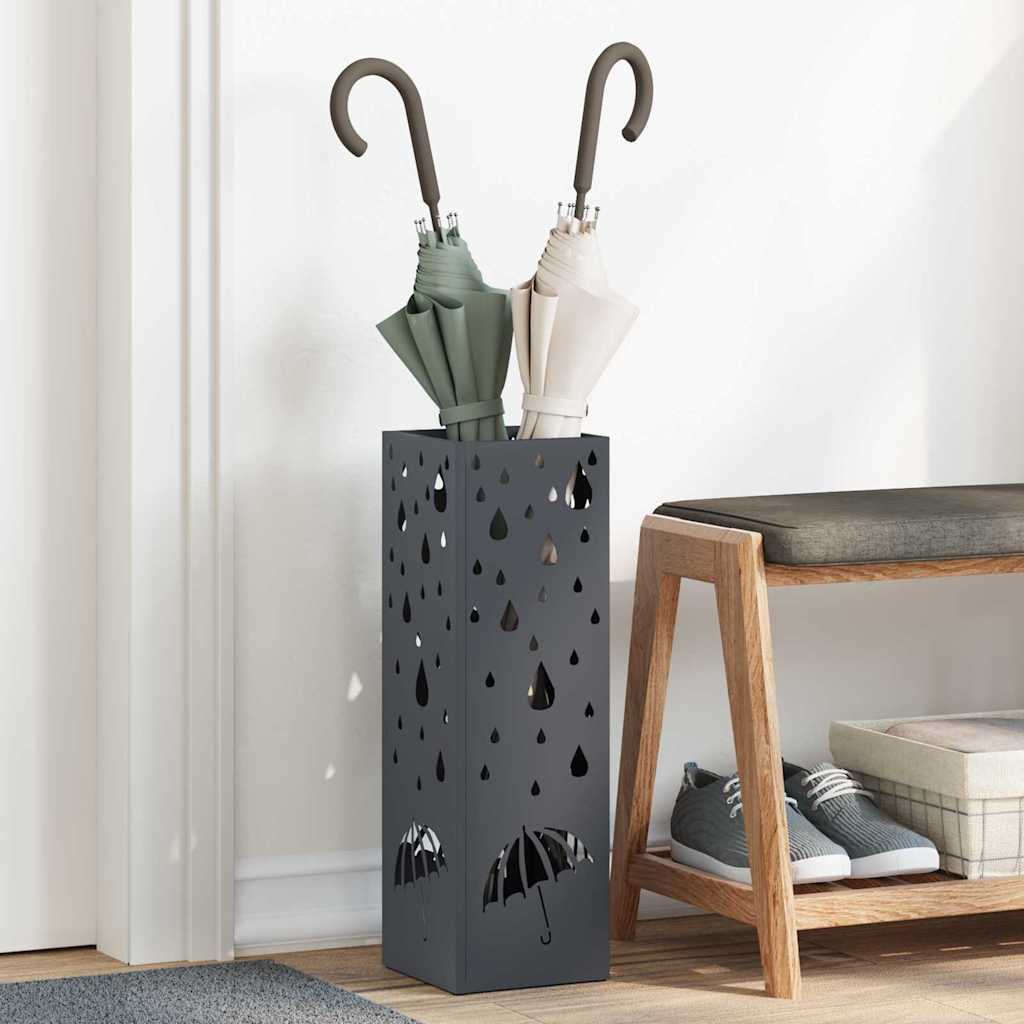 Parasollstativ Antrasitt 15,5 x 15,5 x 49 cm Metall