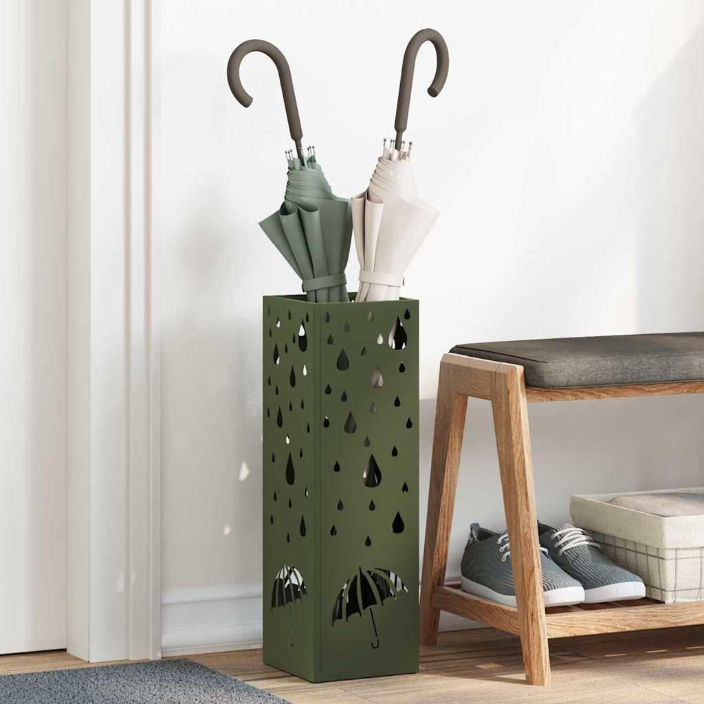 Parasollstativ Olivengrønn 15,5 x 15,5 x 49 cm Metall