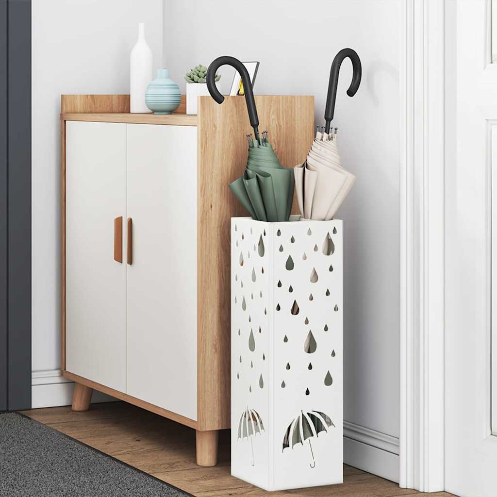 Parasollstativ Hvit 15,5 x 15,5 x 49 cm Metall