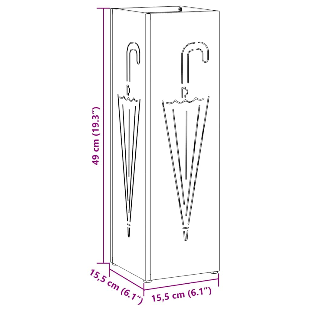 Parasollstativ Antrasitt 15,5 x 15,5 x 49 cm Metall