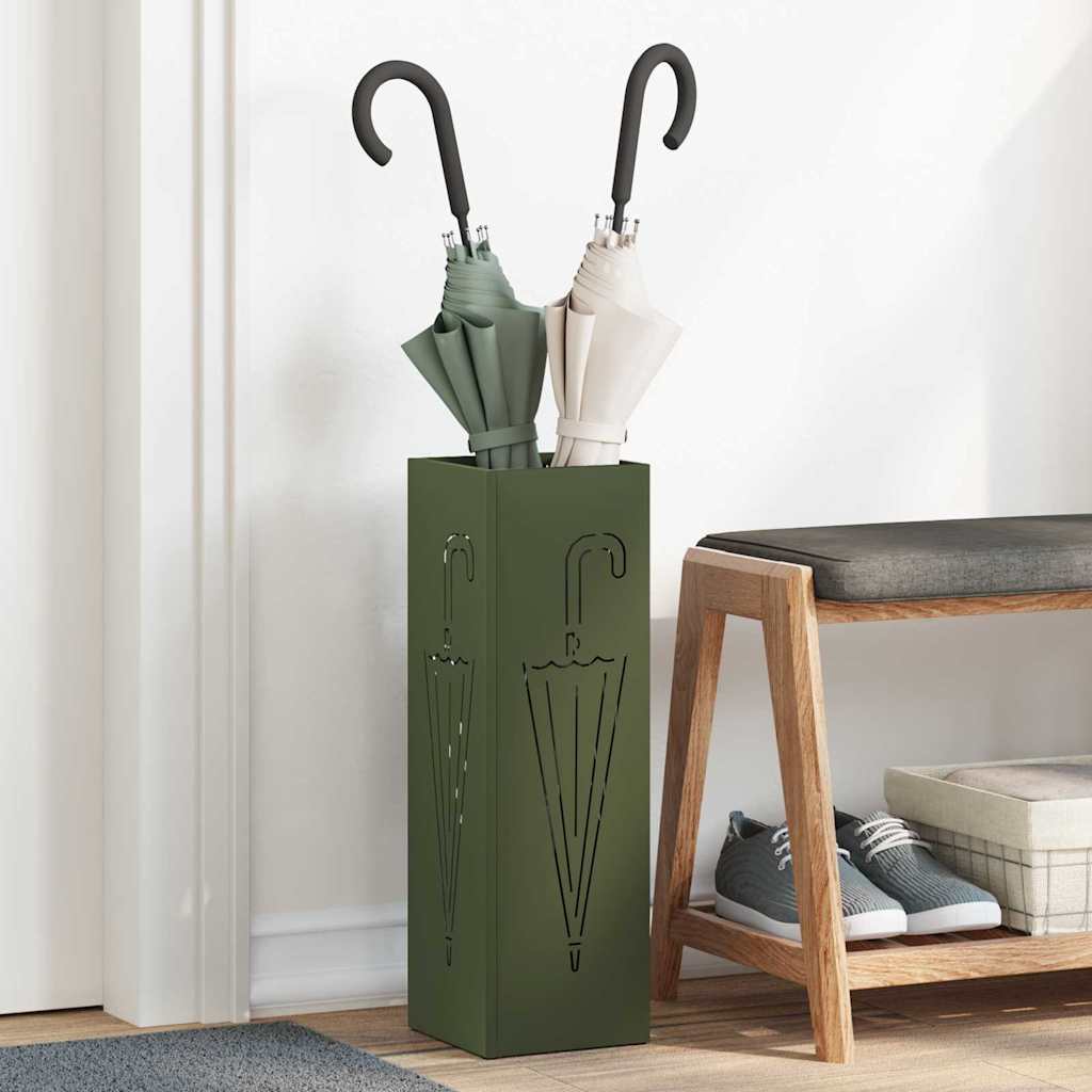 Parasollstativ Olivengrønn 15,5 x 15,5 x 49 cm Metall