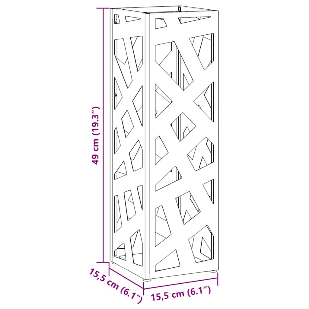 Parasollstativ Svart 15,5 x 15,5 x 49 cm Metall