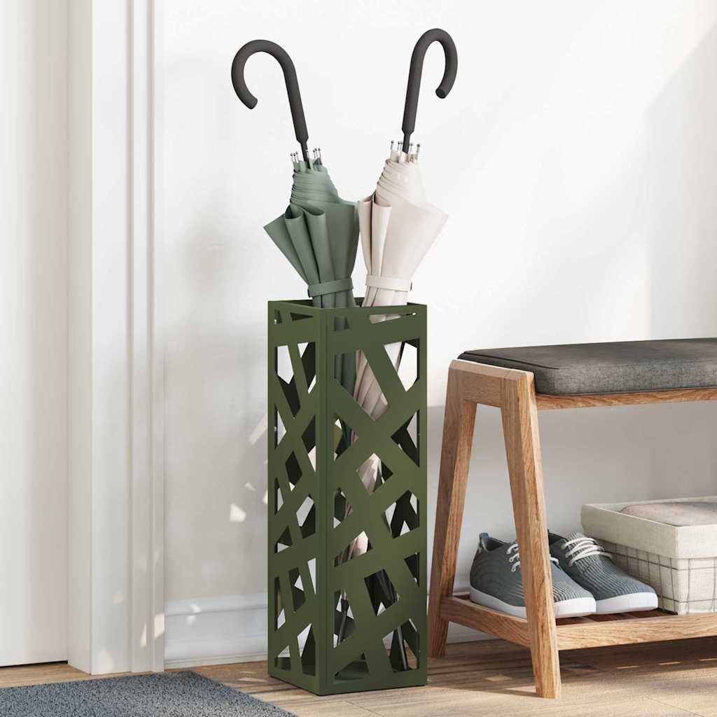 Parasollstativ Olivengrønn 15,5 x 15,5 x 49 cm Metall