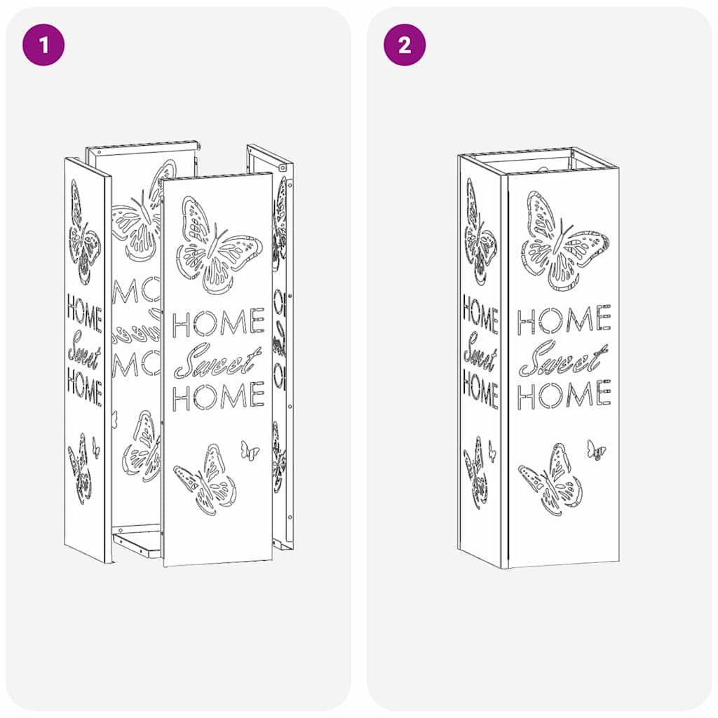 Parasollstativ Rosa 15,5 x 15,5 x 49 cm Metall