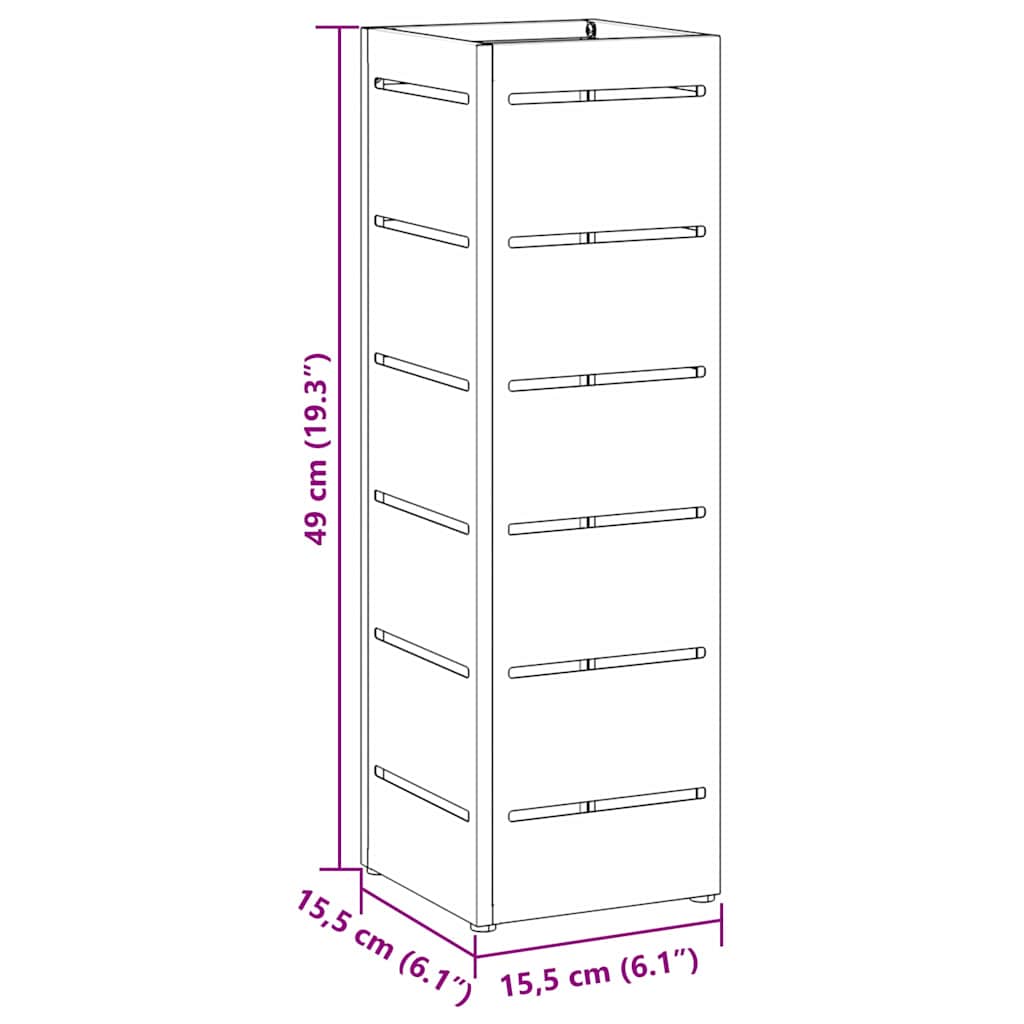 Parasollstativ Svart 15,5 x 15,5 x 49 cm Metall