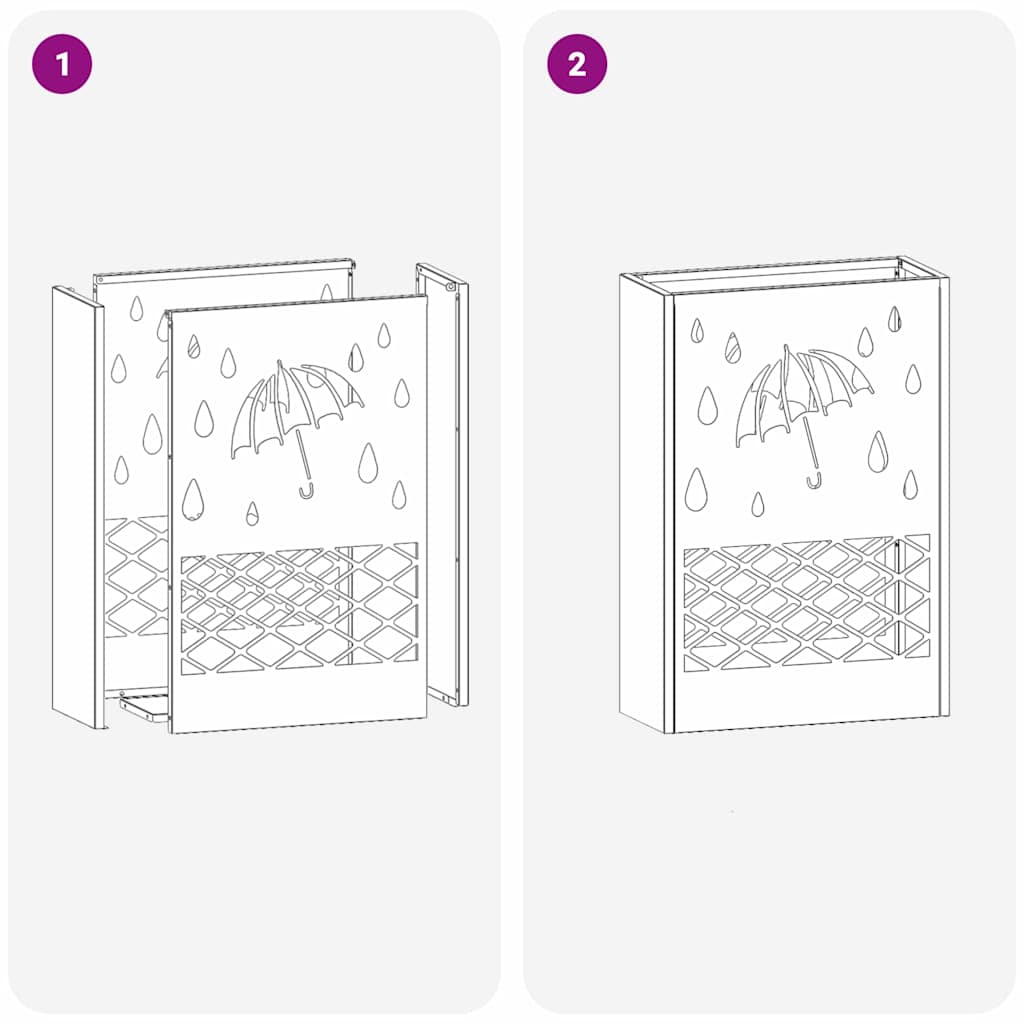 Parasollstativ med lagring Rosa 28 x 12 x 41 cm Metall