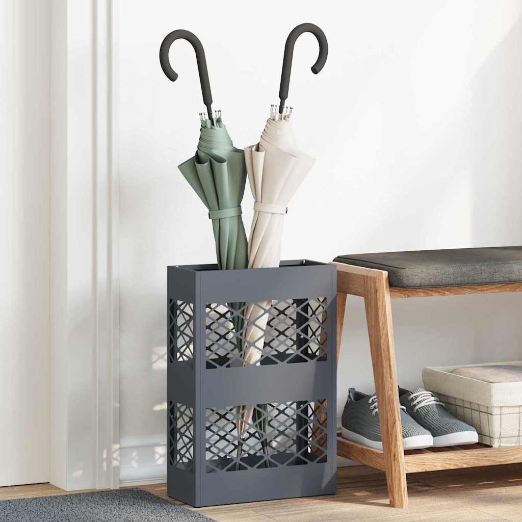 Parasollstativ med lagring Antrasitt 28 x 12 x 41 cm Stål