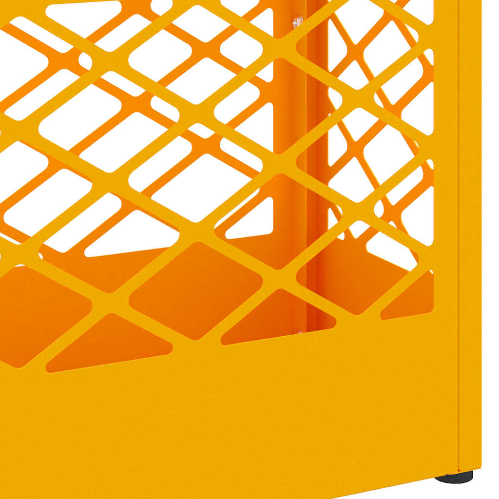 Parasollstativ med lagring sennepsgul 28 x 12 x 41 cm Metall