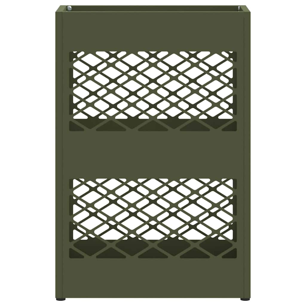 Parasollstativ med lagring Olivengrønn 28 x 12 x 41 cm Stål