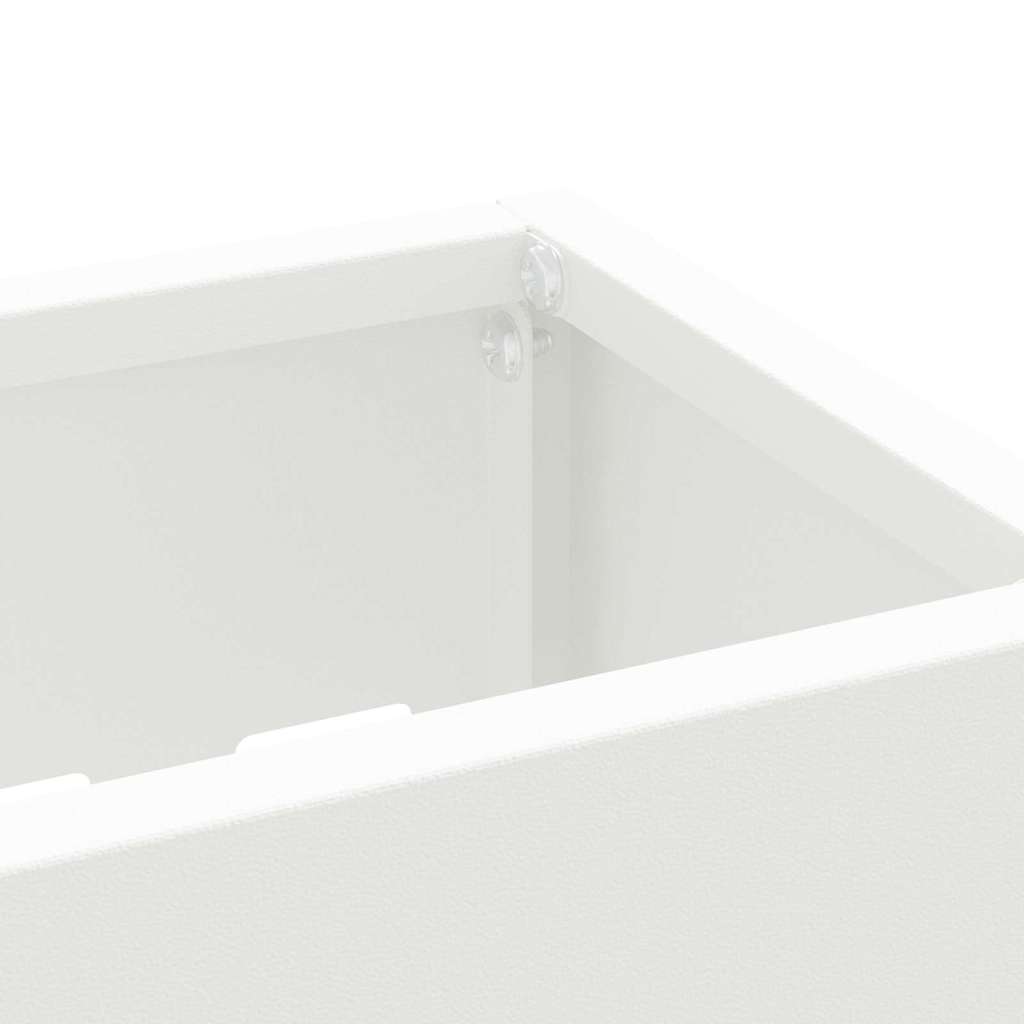 Parasollstativ med lagring Hvit 28 x 12 x 41 cm Metall