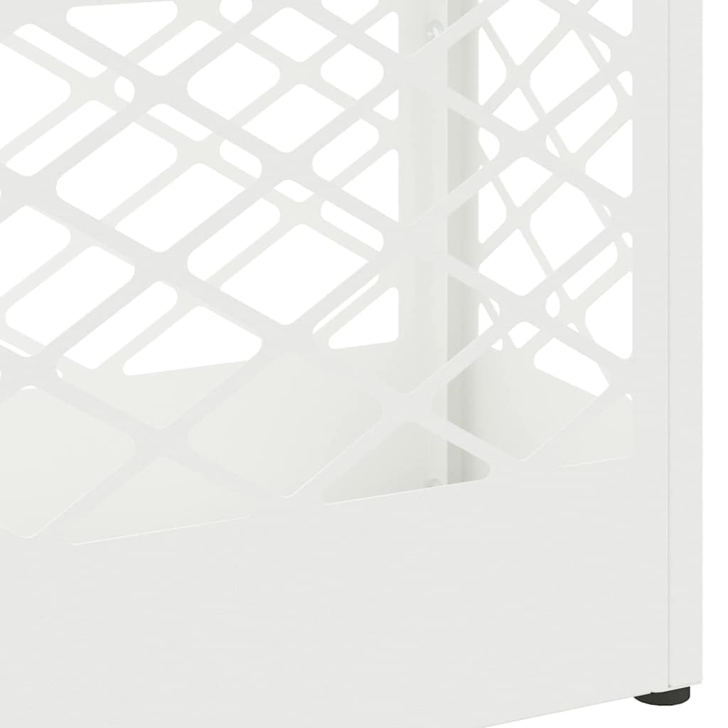 Parasollstativ med lagring Hvit 28 x 12 x 41 cm Metall