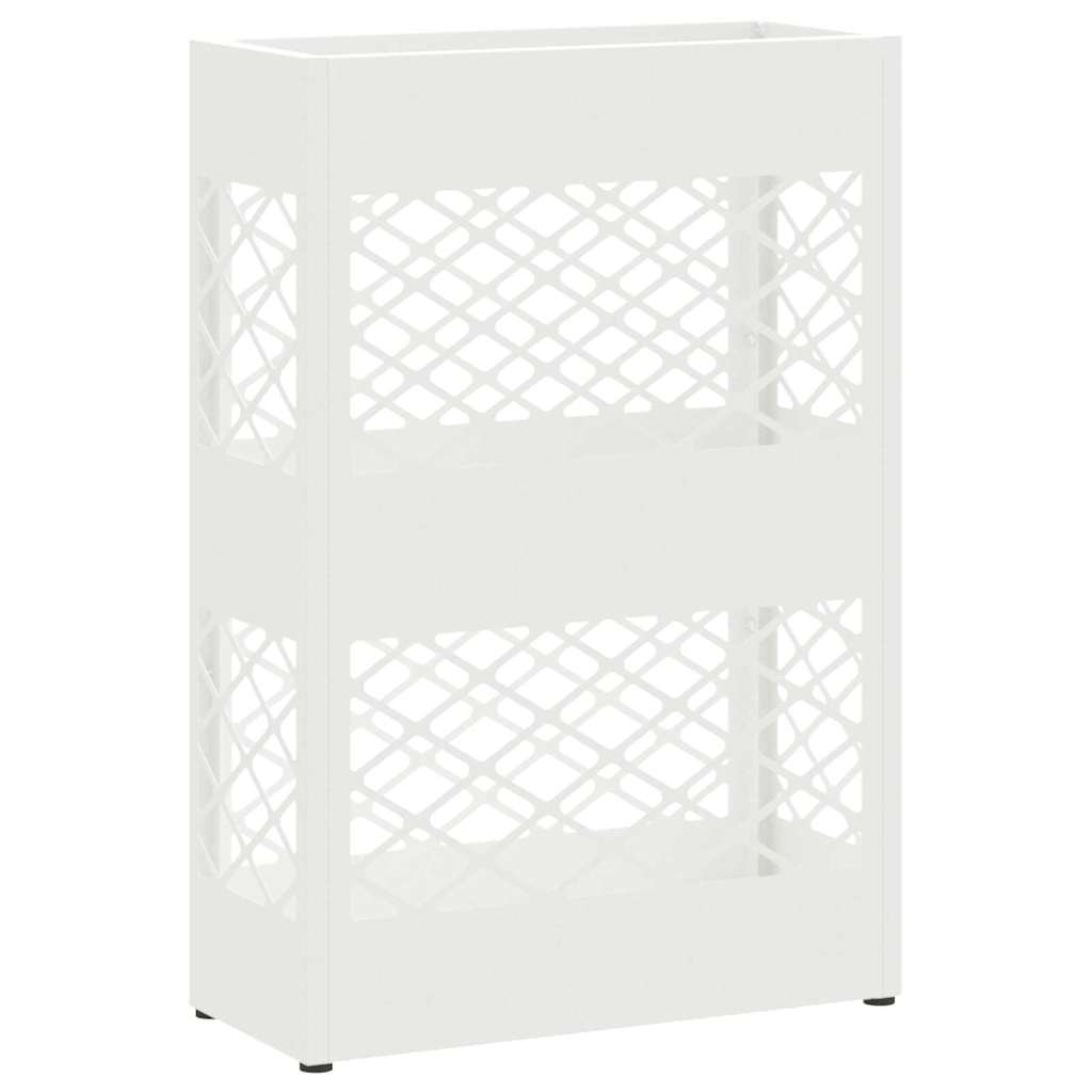 Parasollstativ Lattice med lagring Hvit 28 x 12 x 41 cm Stål