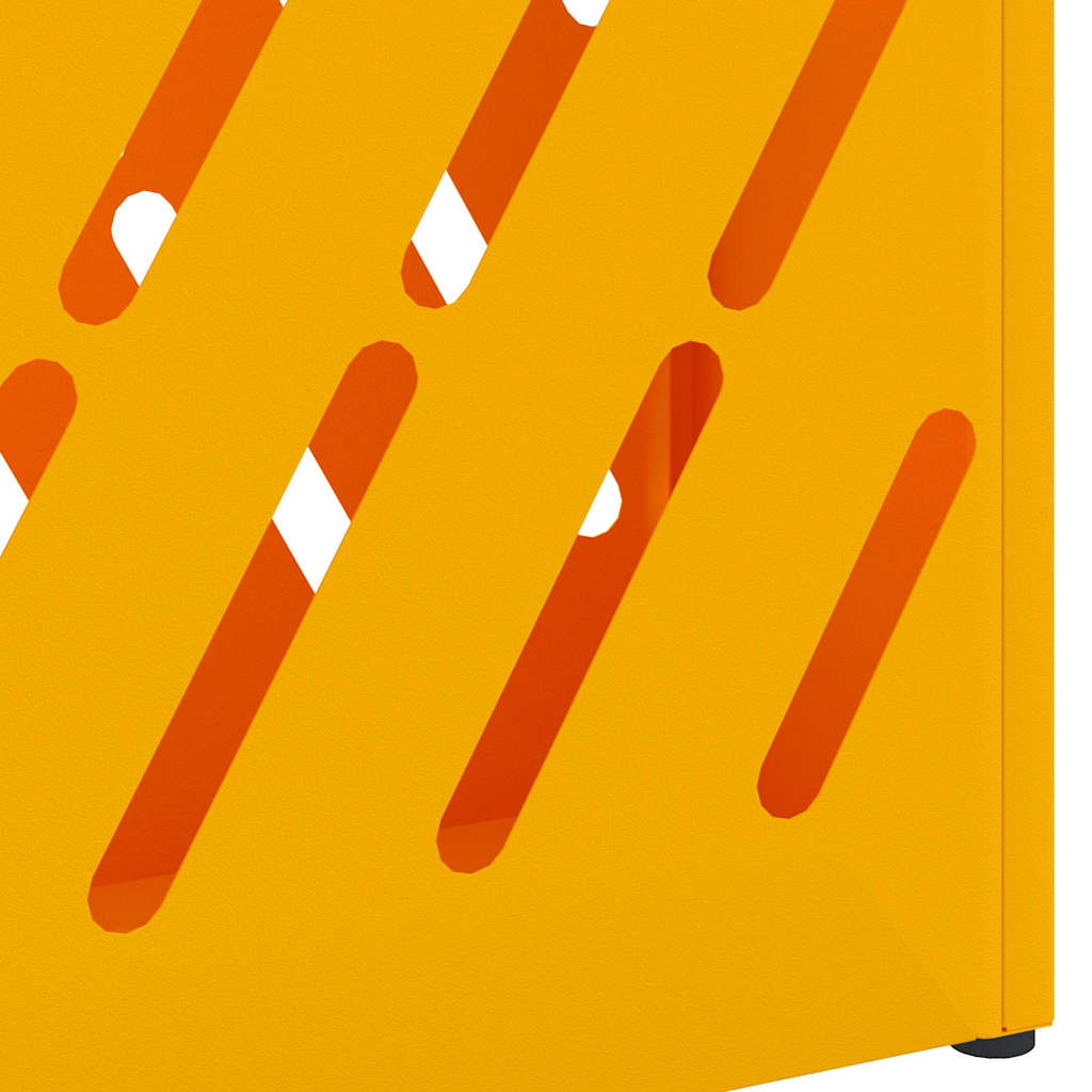 Parasollstativ med lagring sennepsgul 28 x 12 x 41 cm Stål