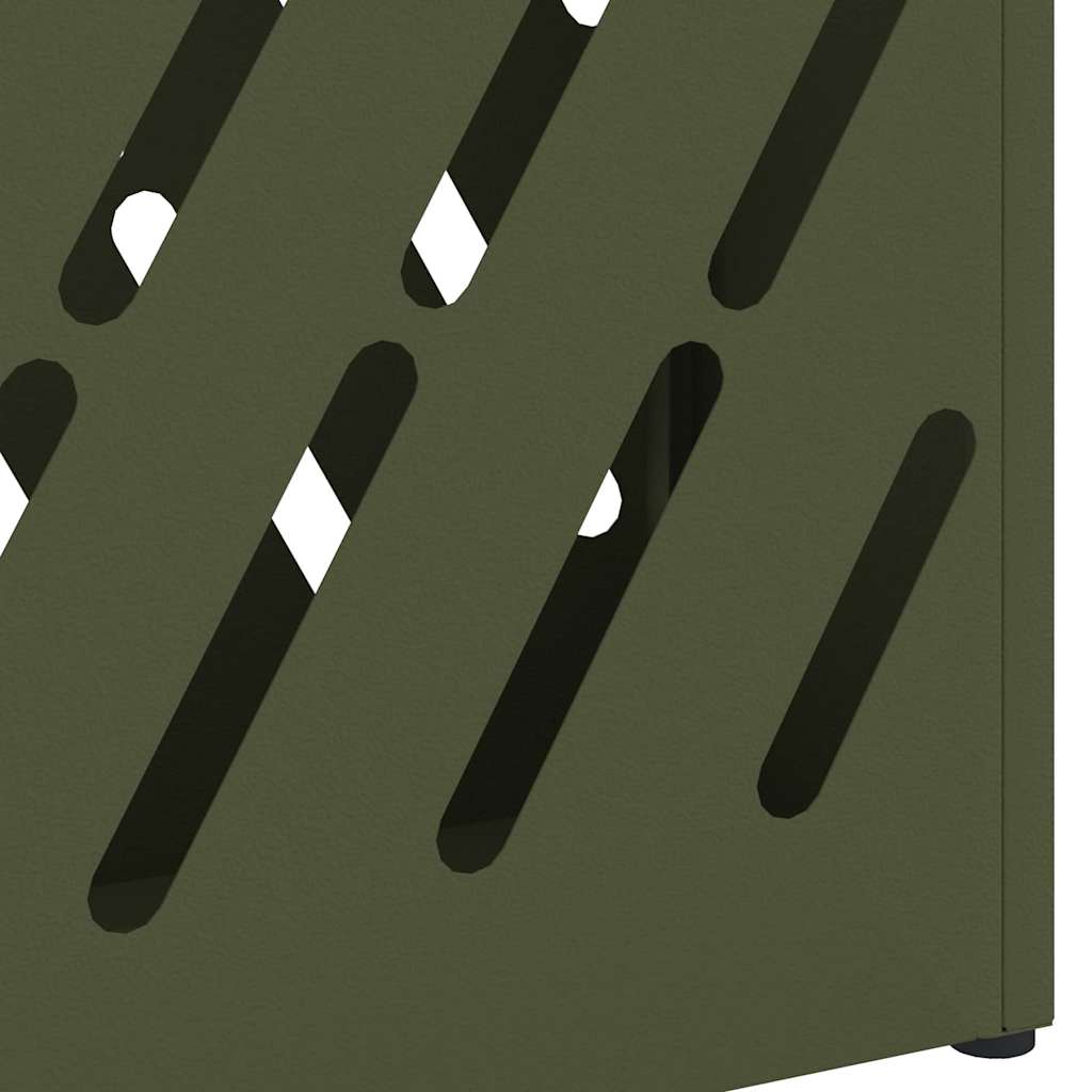 Parasollstativ med lagring Olivengrønn 28 x 12 x 41 cm Stål