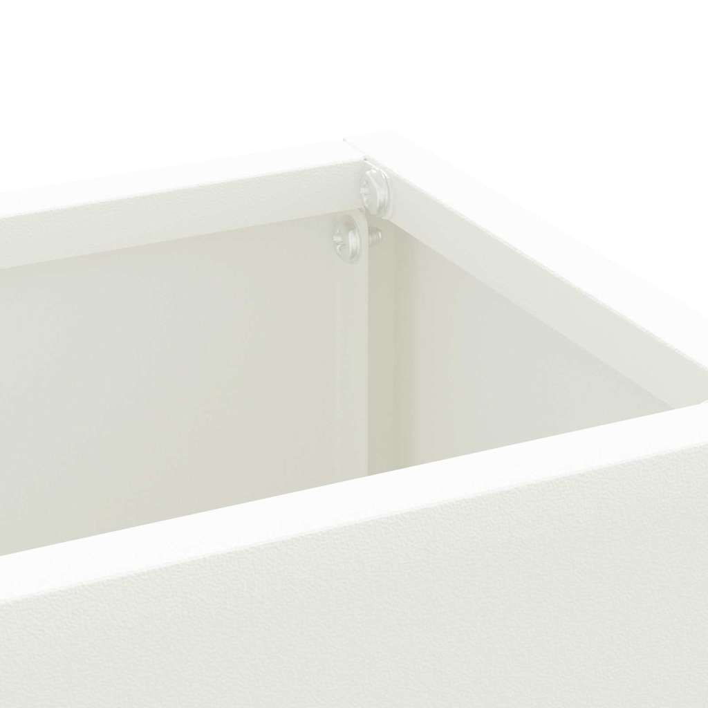 Parasollstativ med lagring Hvit 28 x 12 x 41 cm Metall