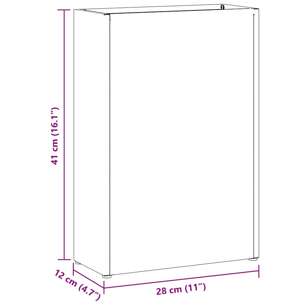 Parasollstativ med lagring Hvit 28 x 12 x 41 cm Metall