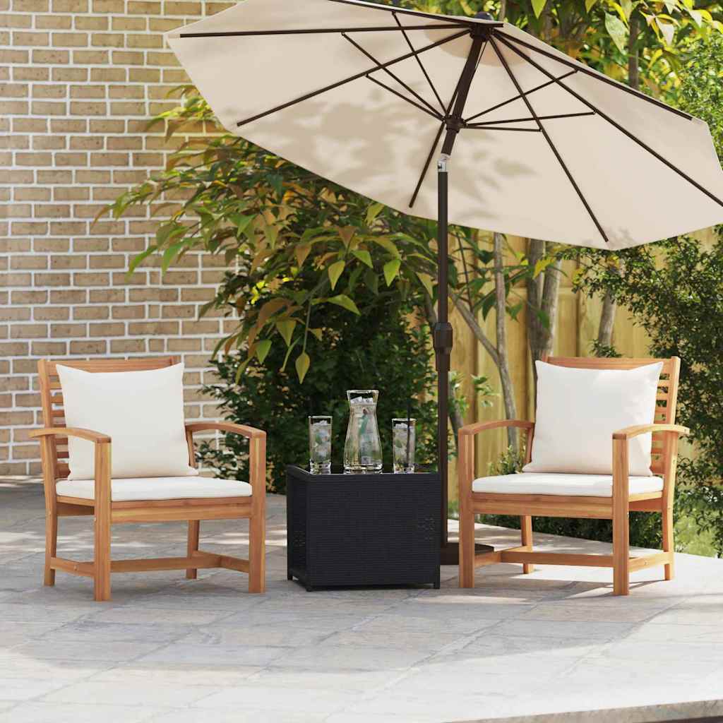 Hagestoler 2 pcs Brun 60 x 65 x 76.5 cm Solid teaktre