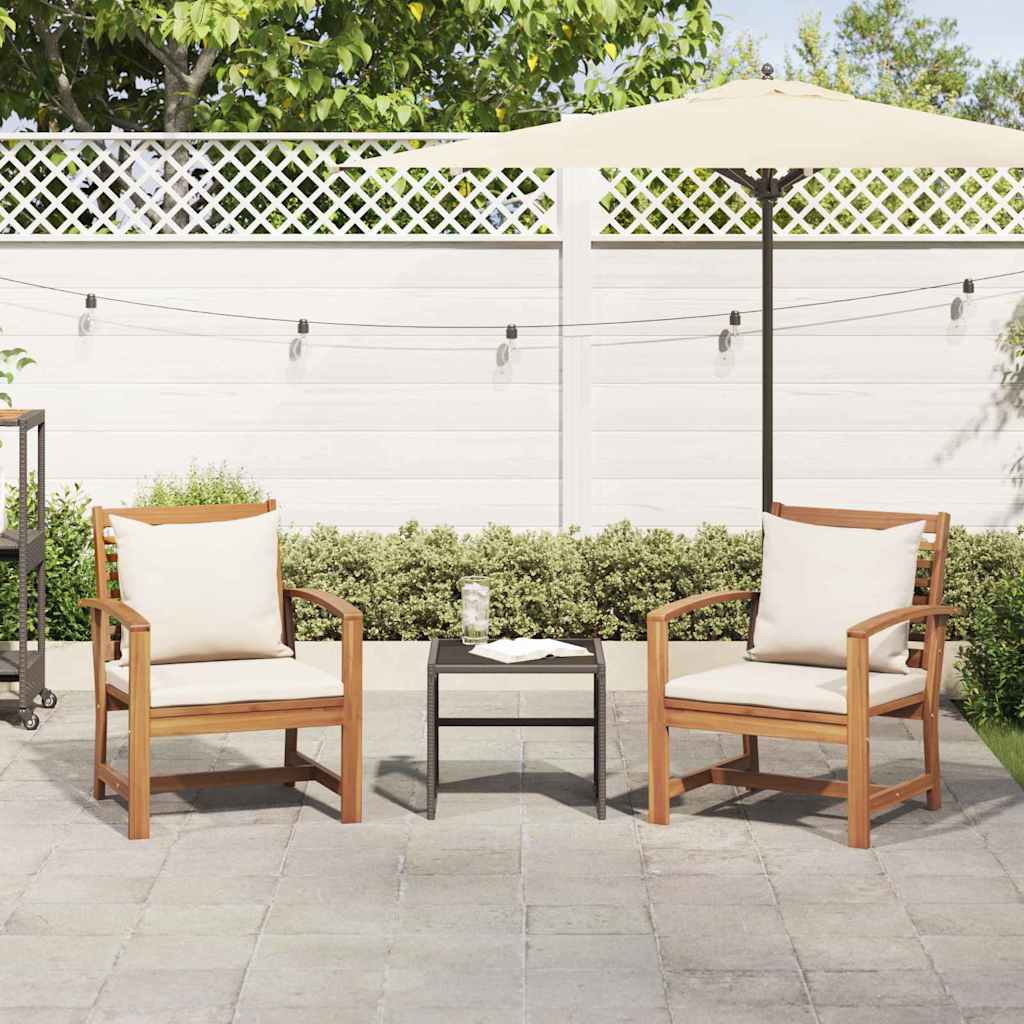 Hagestoler 2 pcs Brun 60 x 65 x 76.5 cm Solid teaktre