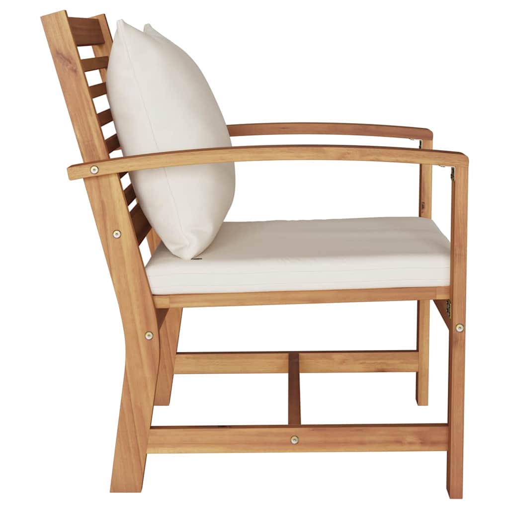 Hagestoler 2 pcs Brun 60 x 65 x 76.5 cm Solid teaktre