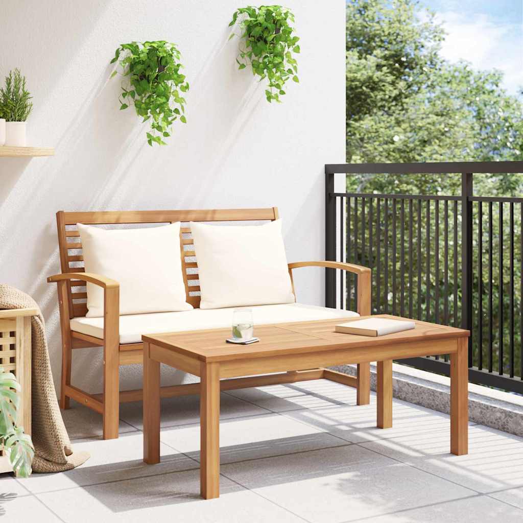 Hagesofa Set 2 pcs Brun Solid teaktre