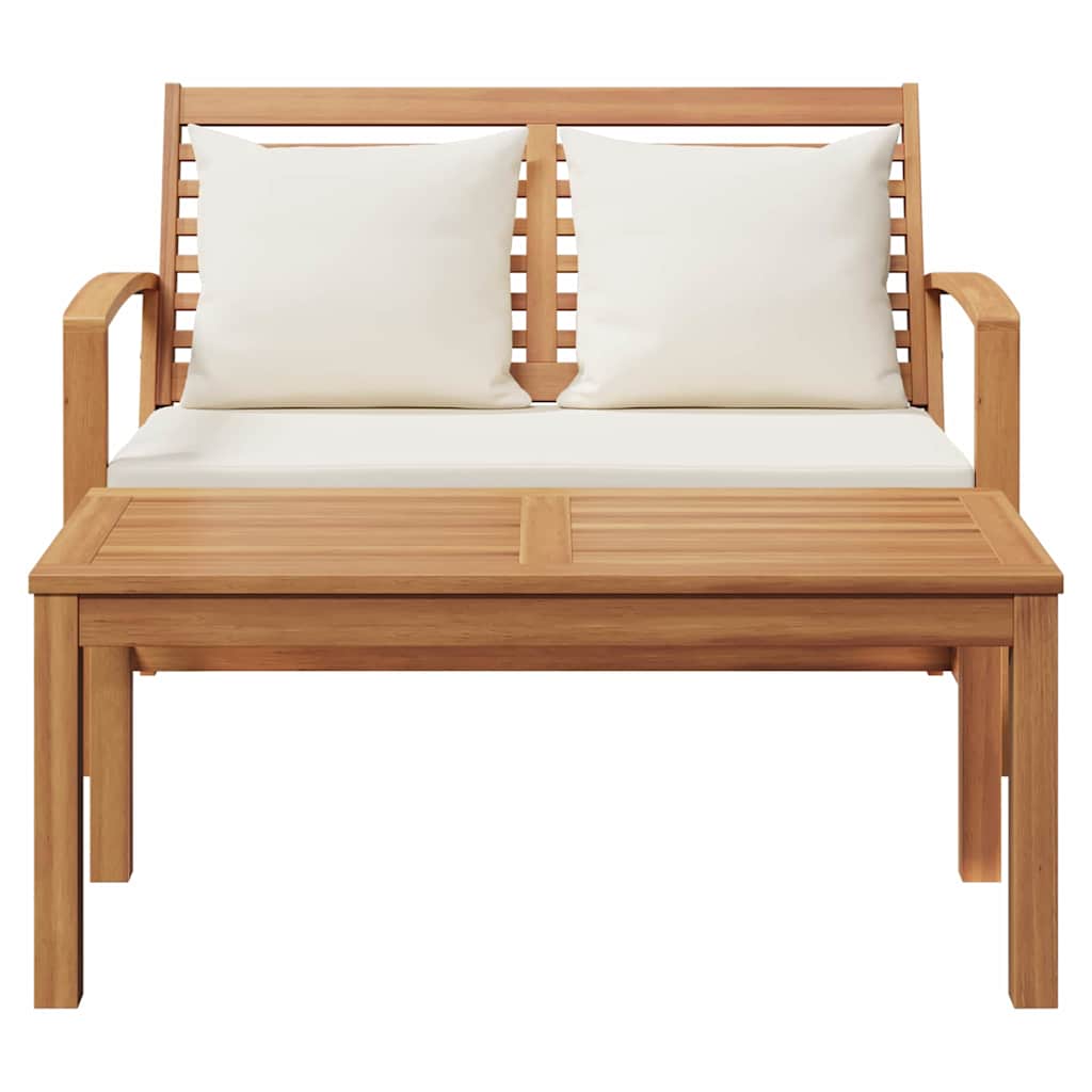 Hagesofa Set 2 pcs Brun Solid teaktre