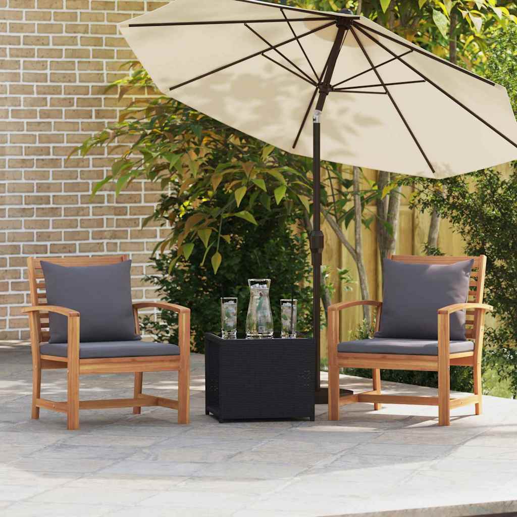 Hagestoler 2 pcs Brun 60 x 65 x 76.5 cm Solid teaktre