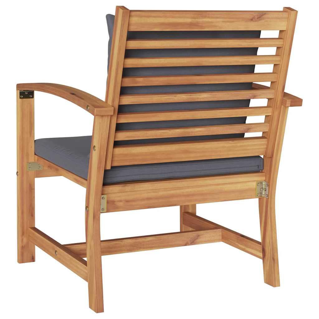 Hagestoler 2 pcs Brun 60 x 65 x 76.5 cm Solid teaktre