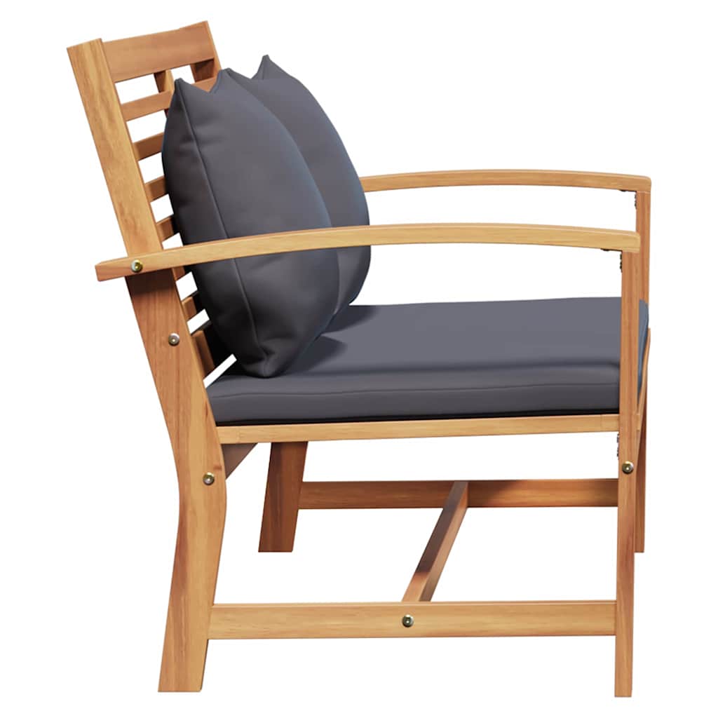 Hagesofa Set 2 pcs Brun Solid teaktre
