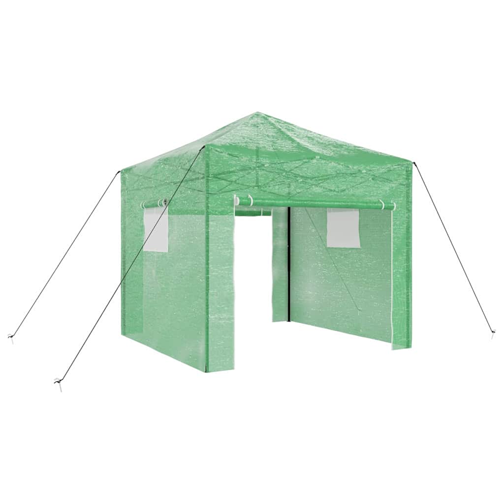 Drivhus med tak grønn 290 x 290 x 315 cm Stål