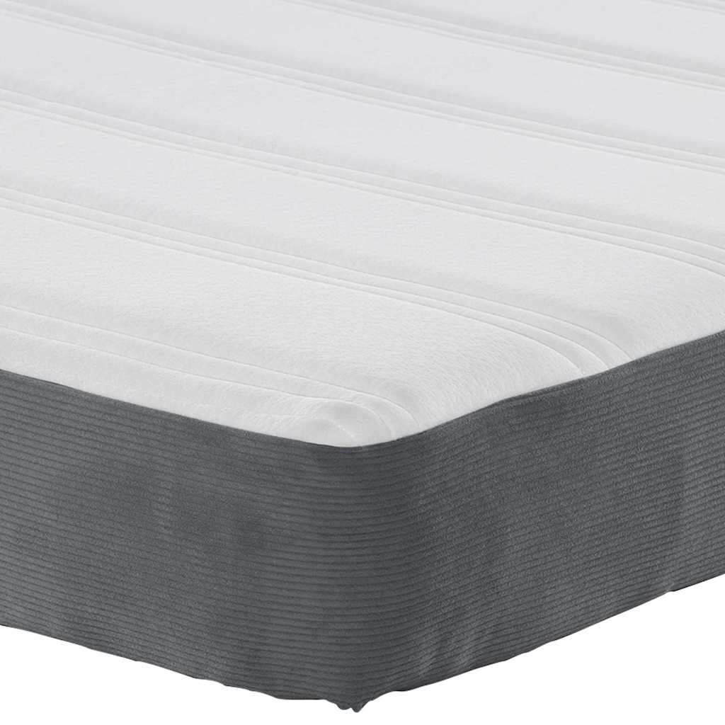 Pocket Fjær Sengepute Mørk Grå Medium 100x200x20 cm Stoff