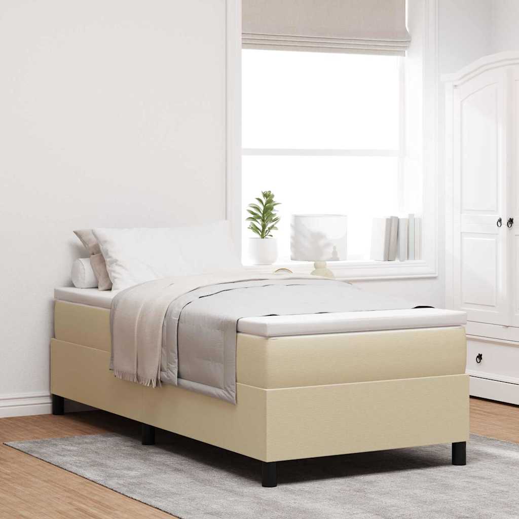 Box Spring Seng Lys Grønn Grå 80x200 cm Cordfløyel
