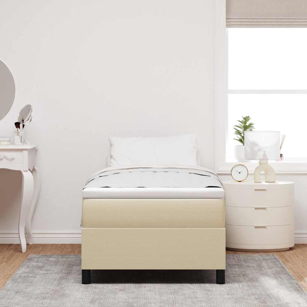 Box Spring Seng Lys Grønn Grå 80x200 cm Cordfløyel