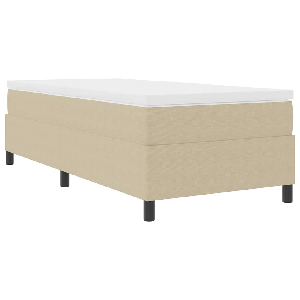 Box Spring Seng Lys Grønn Grå 80x200 cm Cordfløyel