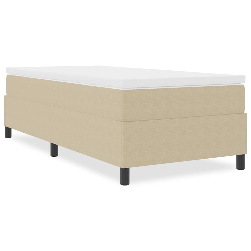 Box Spring Seng Lys Grønn Grå 80x200 cm Cordfløyel