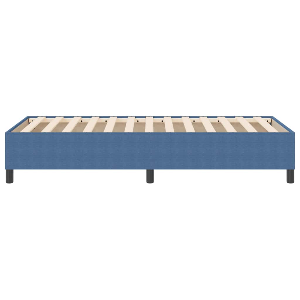 Box Spring Seng Blå Enkel Cordfløyel