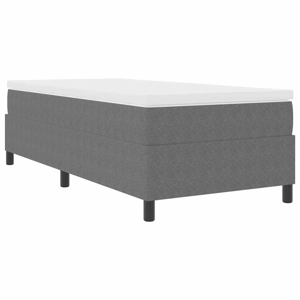 Box Spring Seng Lys Grå 90x200 cm Cordfløyel