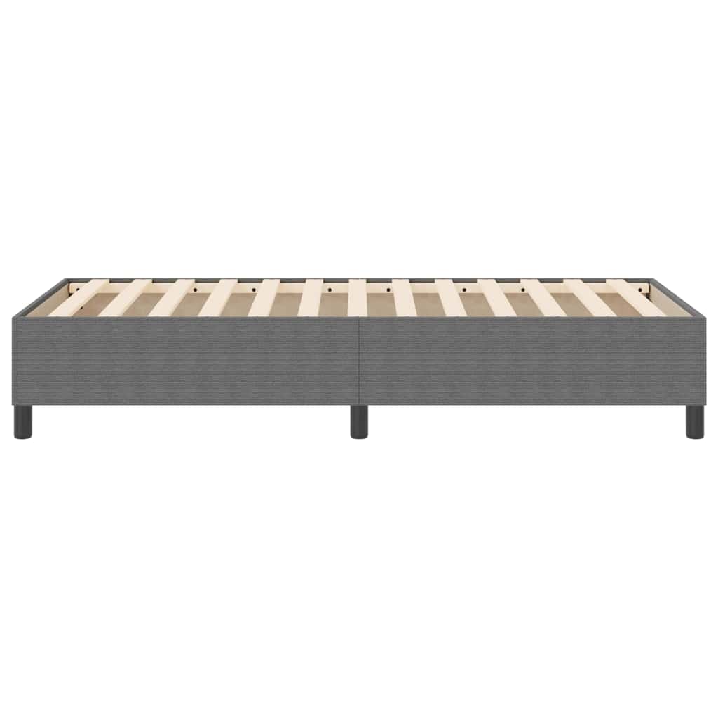 Box Spring Seng Lys Grå 90x200 cm Cordfløyel