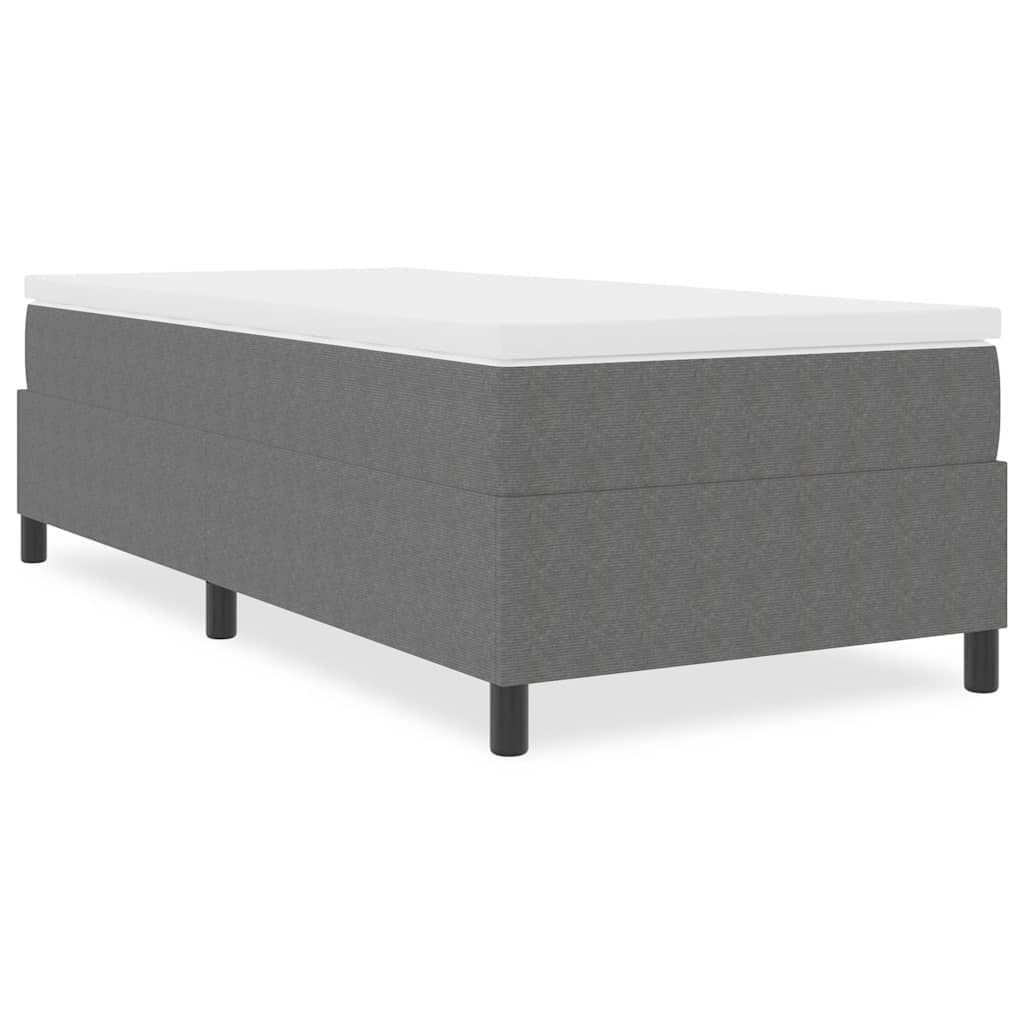 Box Spring Seng Lys Grå 90x200 cm Cordfløyel