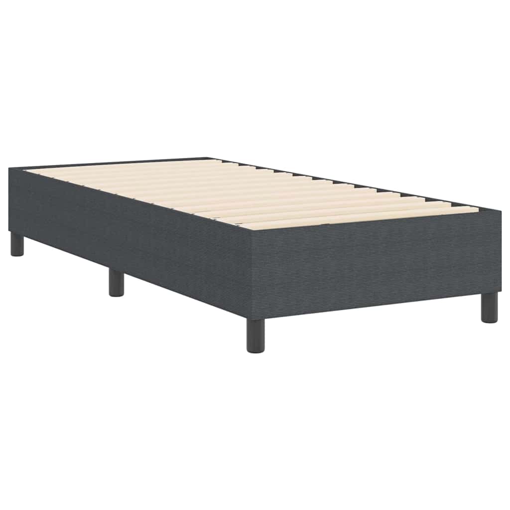 Box Spring Seng Mørk Grå 90x200 cm Cordfløyel