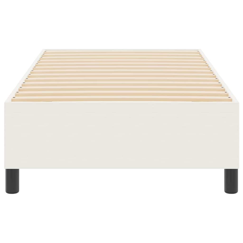 Box Spring Seng Krem 100x200 cm Corduroy Stoff