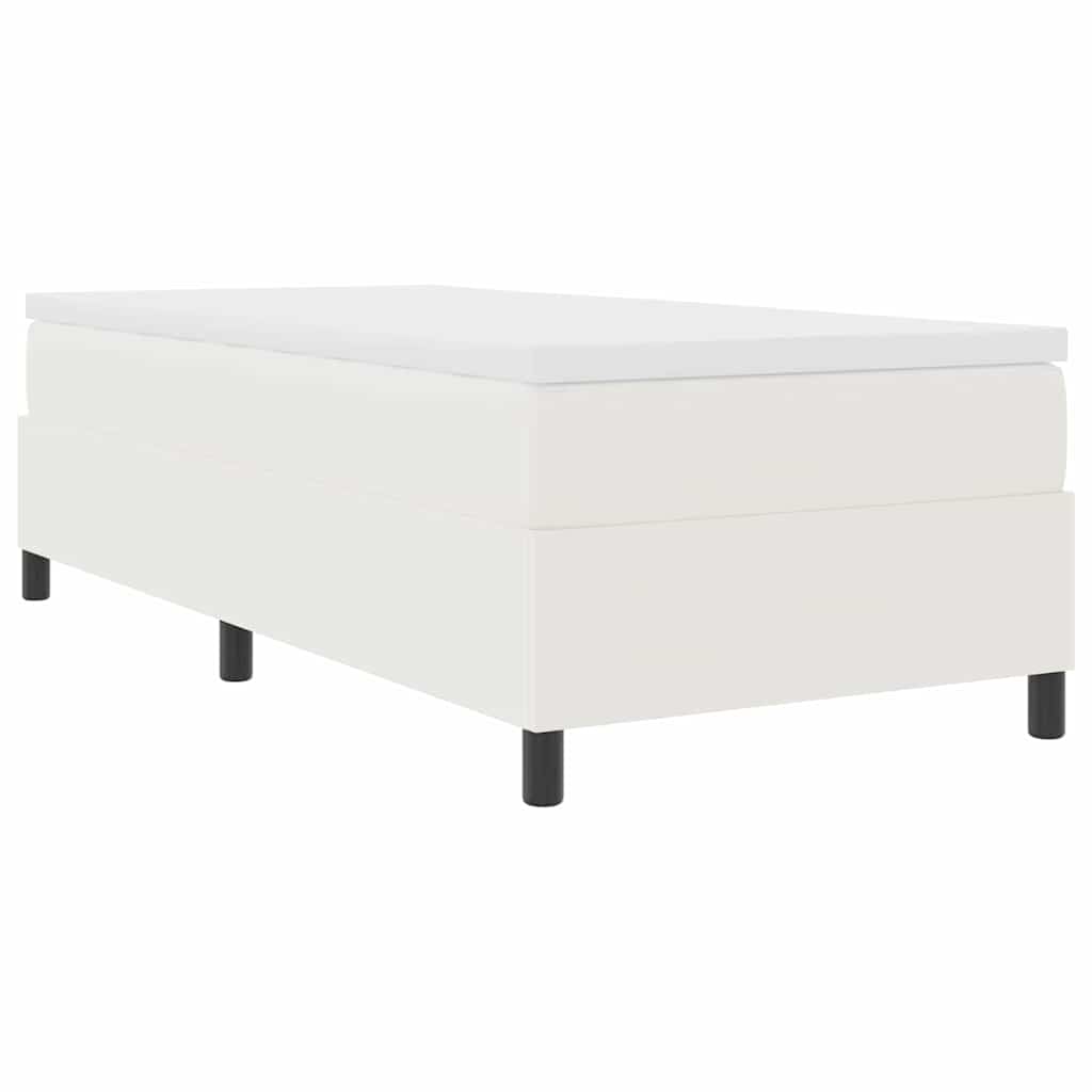 Box Spring Seng Krem 100x200 cm Corduroy Stoff