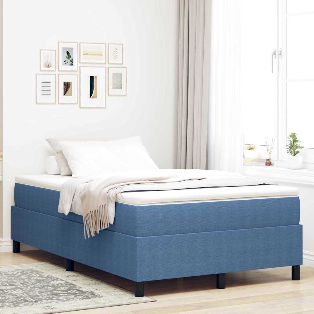 Box Spring Seng Blå 120x200 cm Cordfløyel