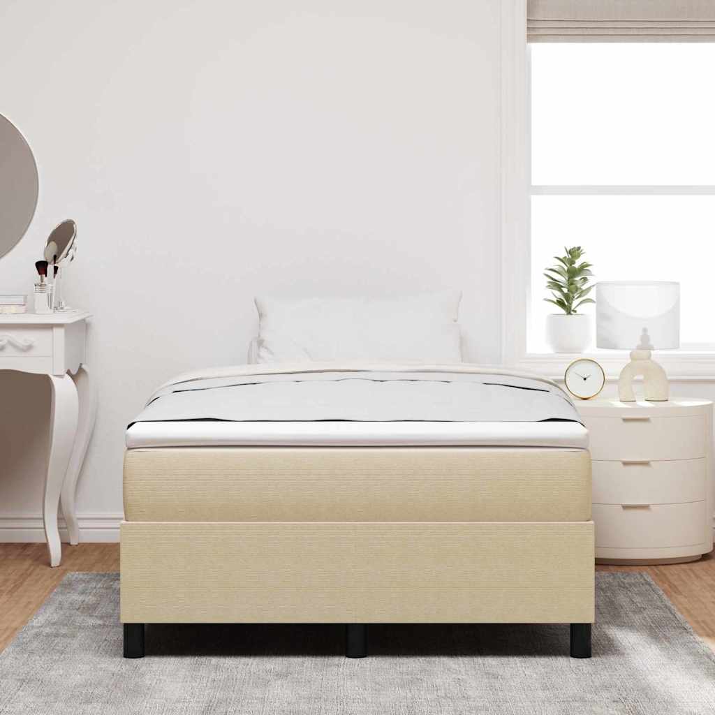 Box Spring Seng Lys Grønn Grå 120x200 cm Cordfløyel