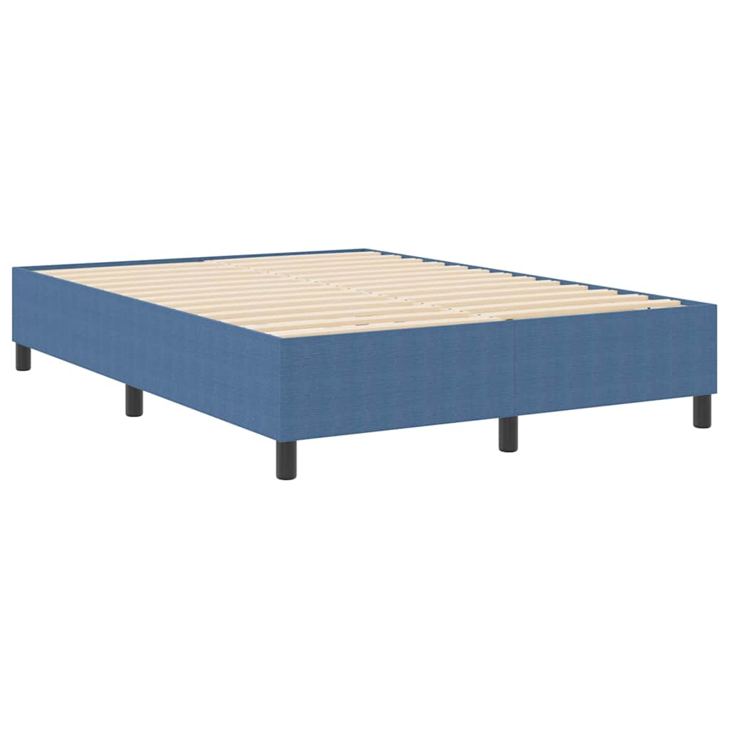 Box Spring Seng Blå 140x200 cm Cordfløyel
