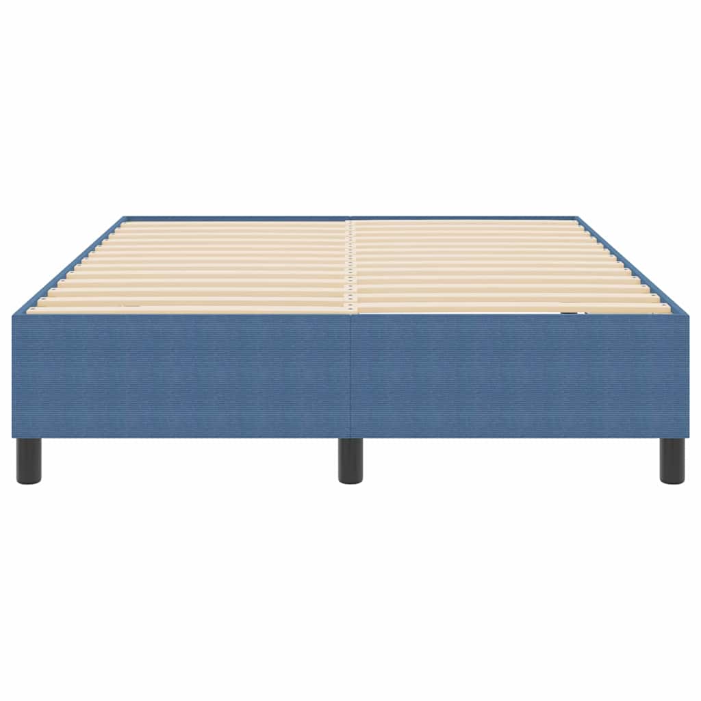Box Spring Seng Blå 140x200 cm Cordfløyel