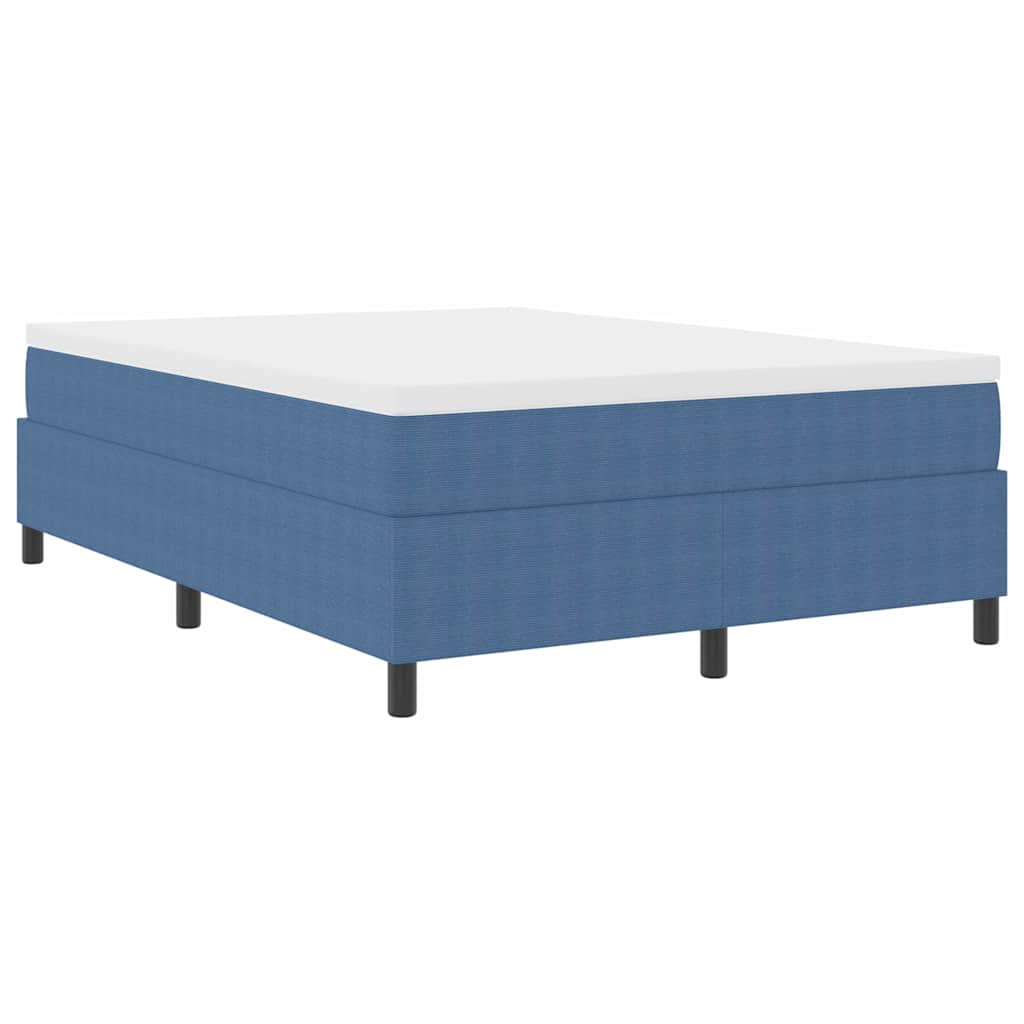 Box Spring Seng Blå 140x200 cm Cordfløyel