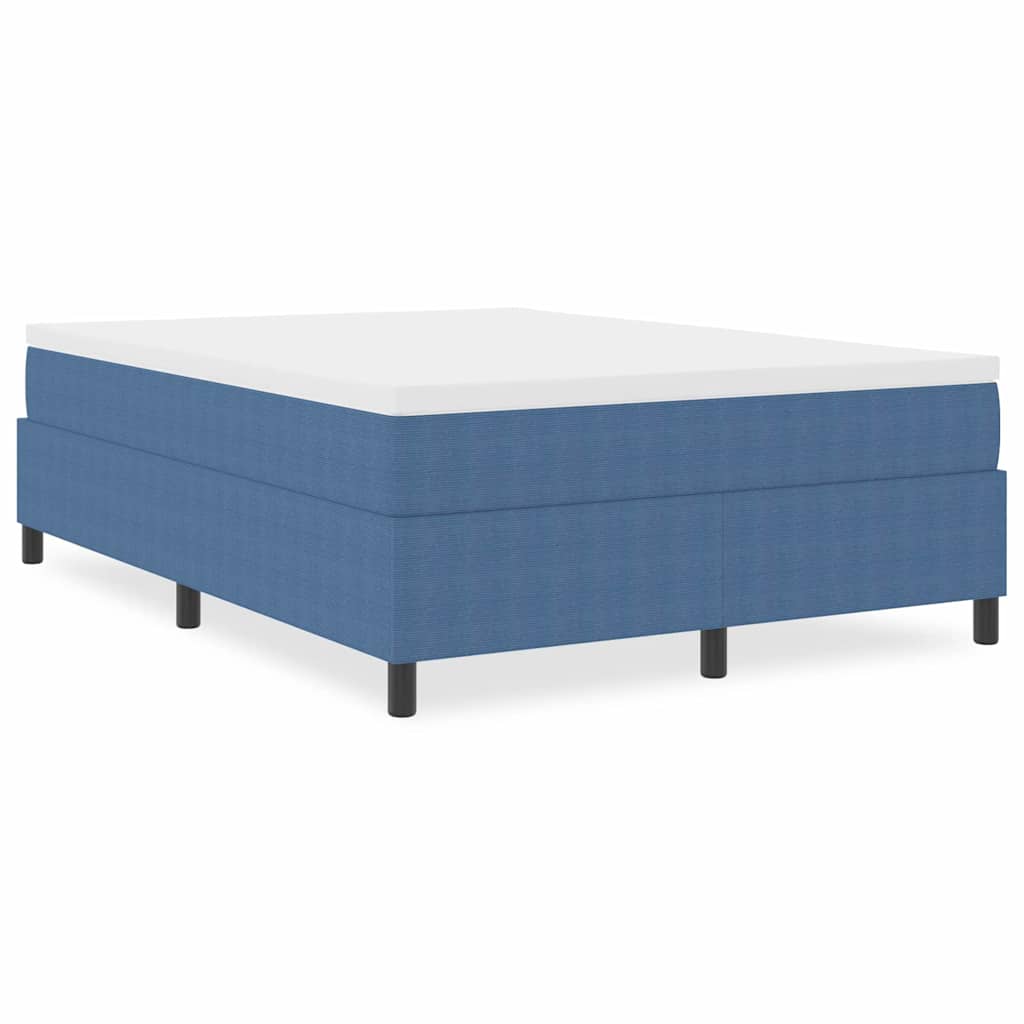 Box Spring Seng Blå 140x200 cm Cordfløyel