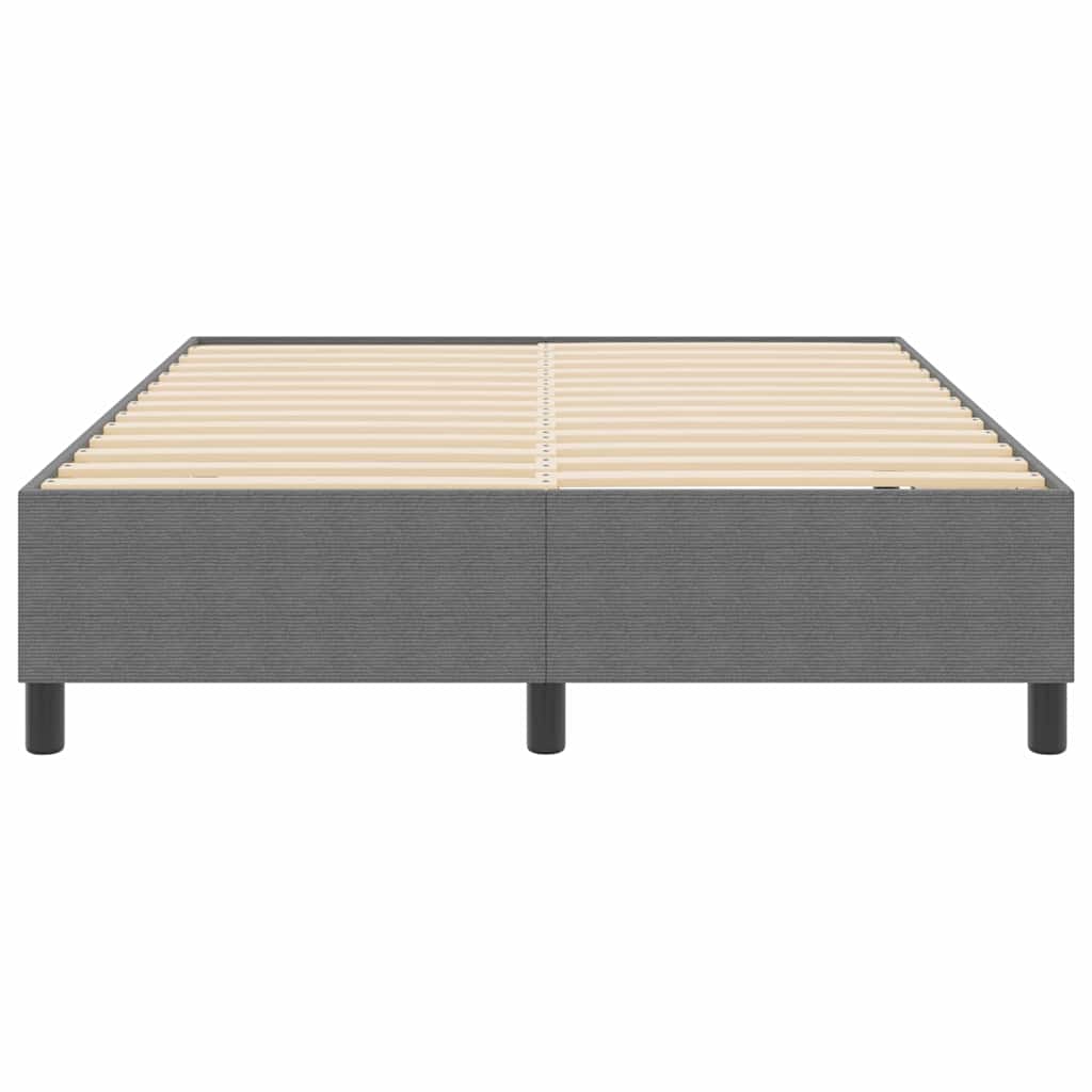 Box Spring Seng Lysegrå 140x200 cm Corduroy Stoff