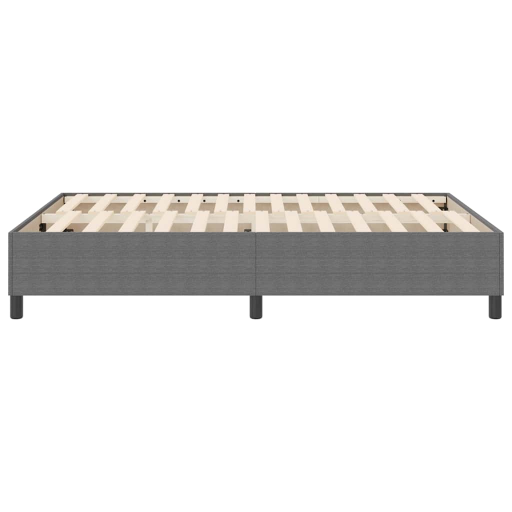 Box Spring Seng Lysegrå 140x200 cm Corduroy Stoff