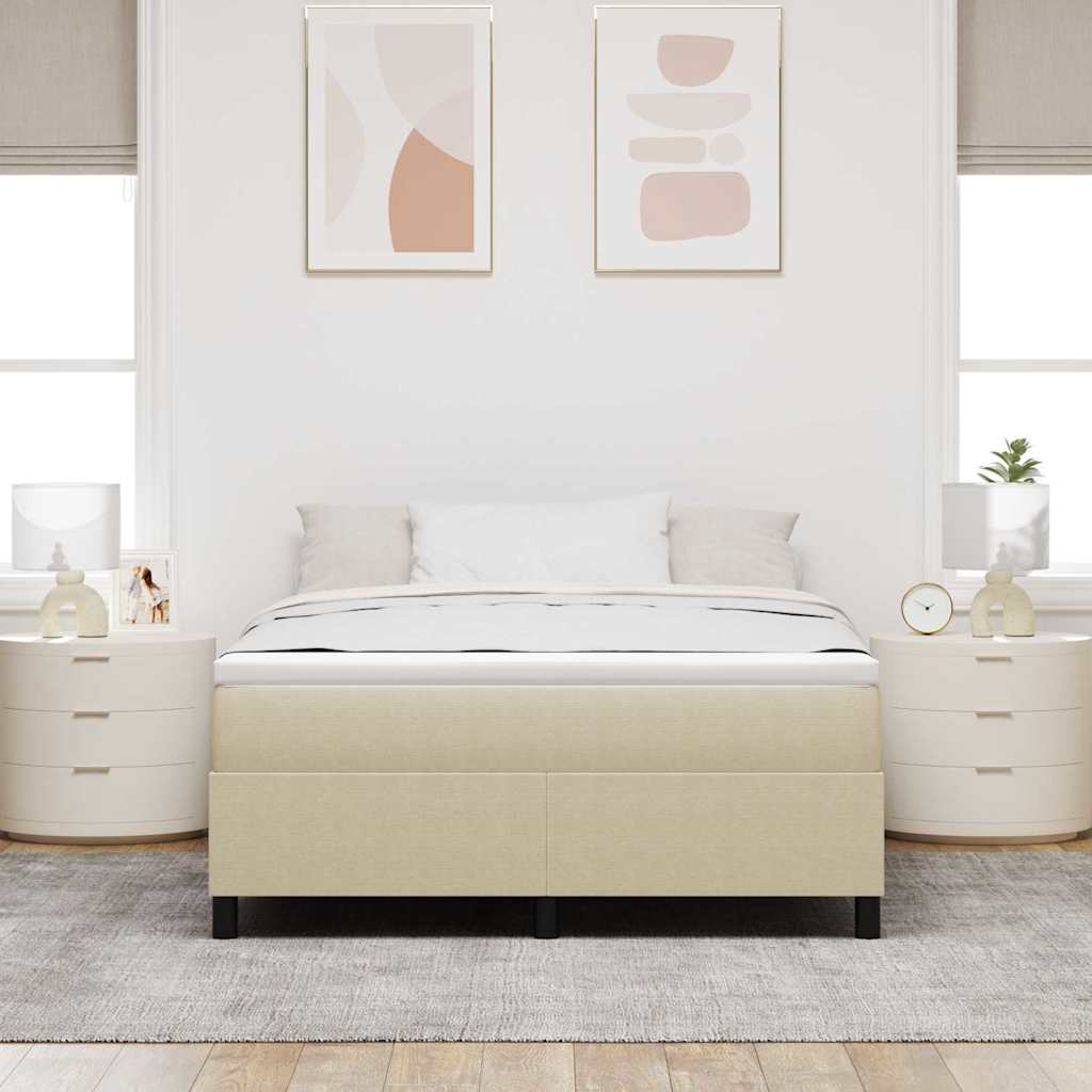 Box Spring Seng Lys Grønn Grå 140x200 cm Cordfløyel